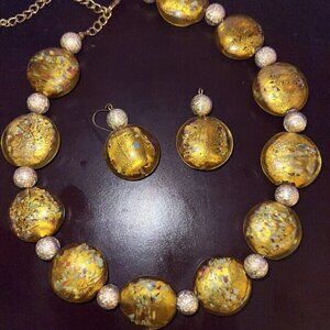 Premier Designs Sunset Necklace and matching Earrings Set